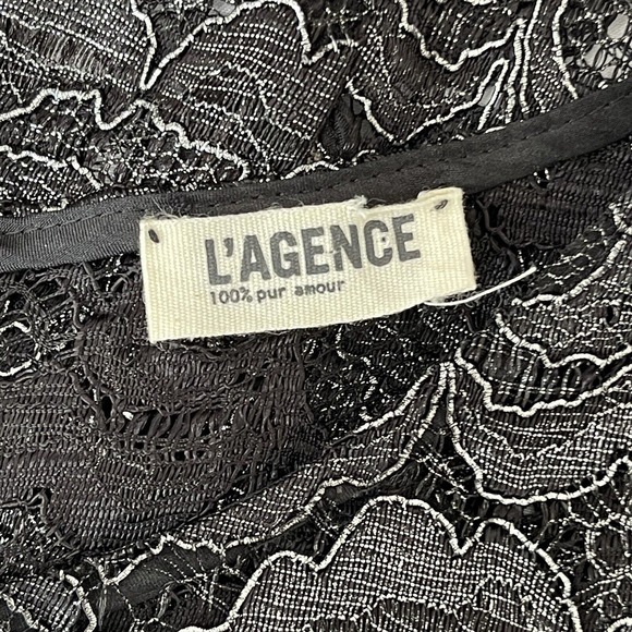 L'AGENCE Black Lace Midi Dress - Picture 13 of 14